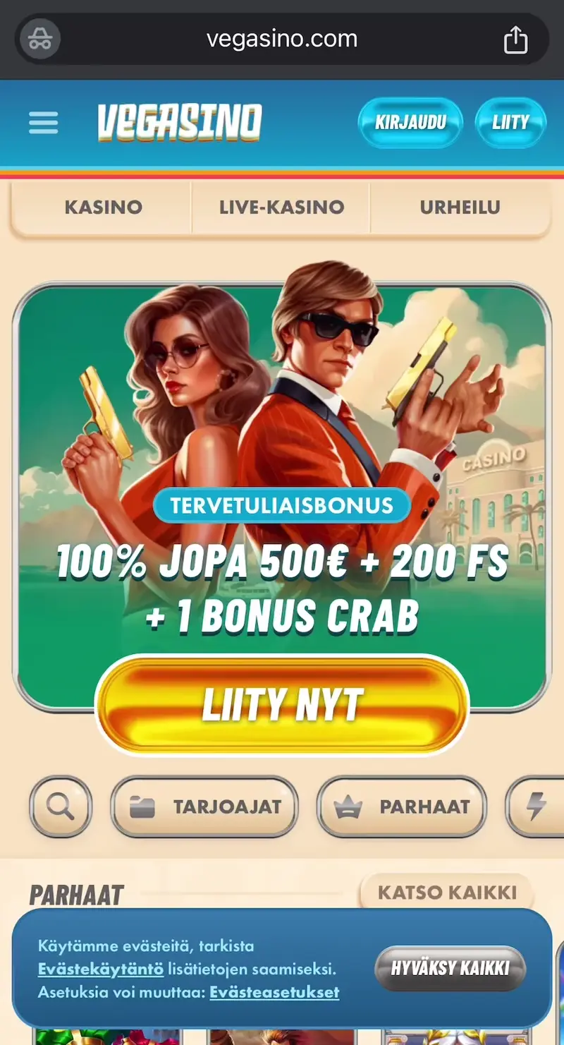 vegasino verkkosivu