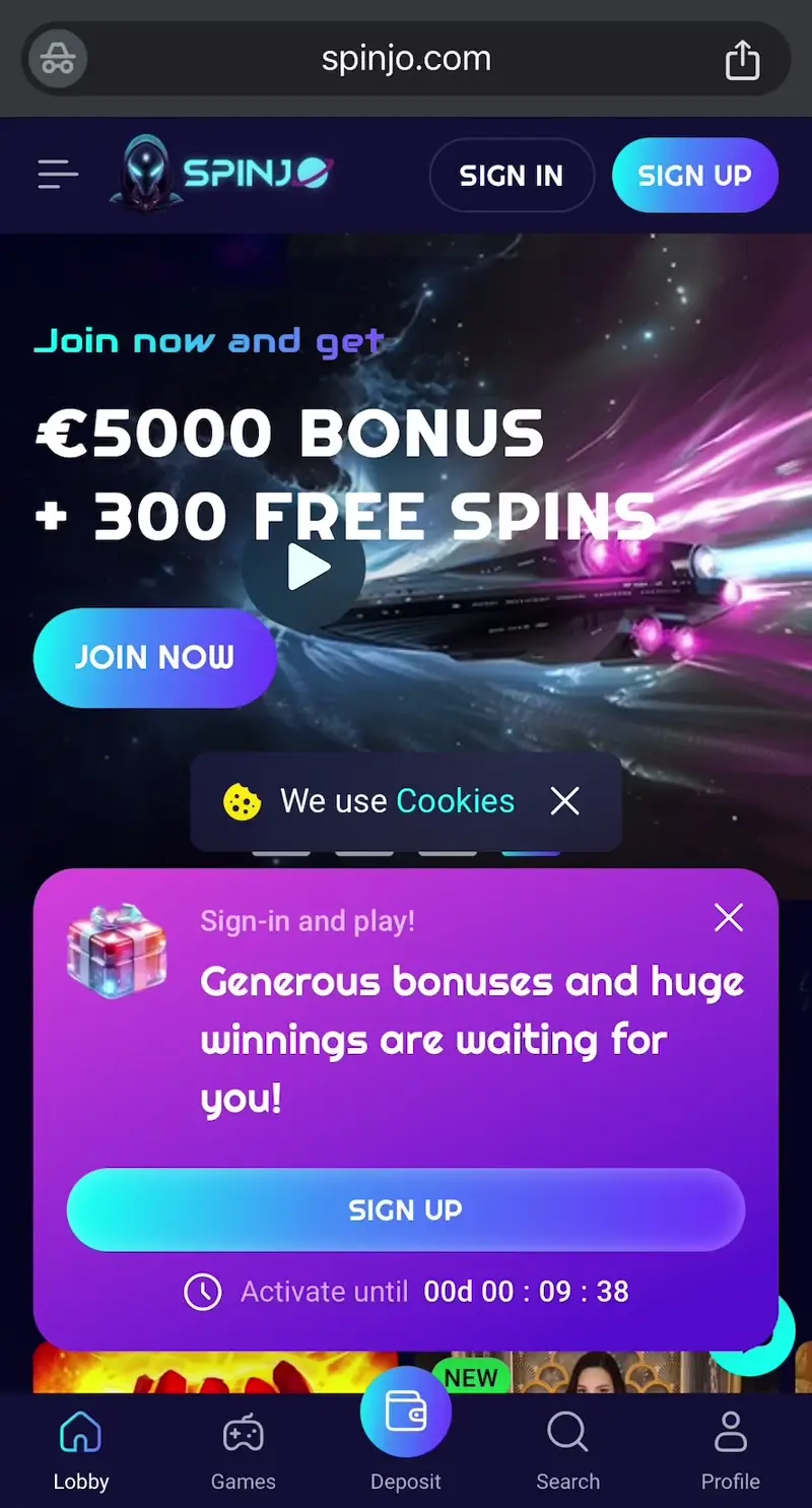 spinjo casino verkkosivu