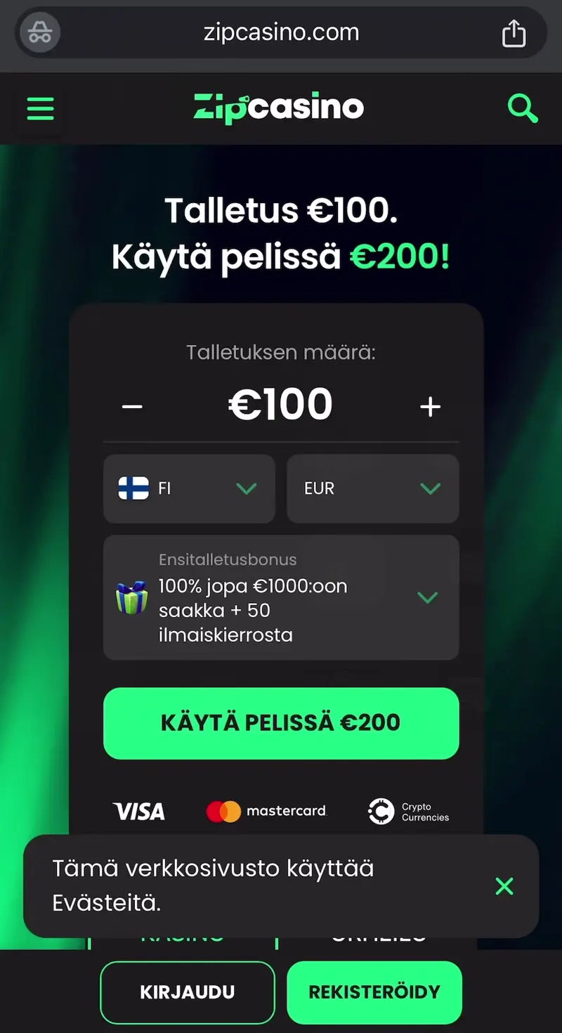 zip casino verkkosivu