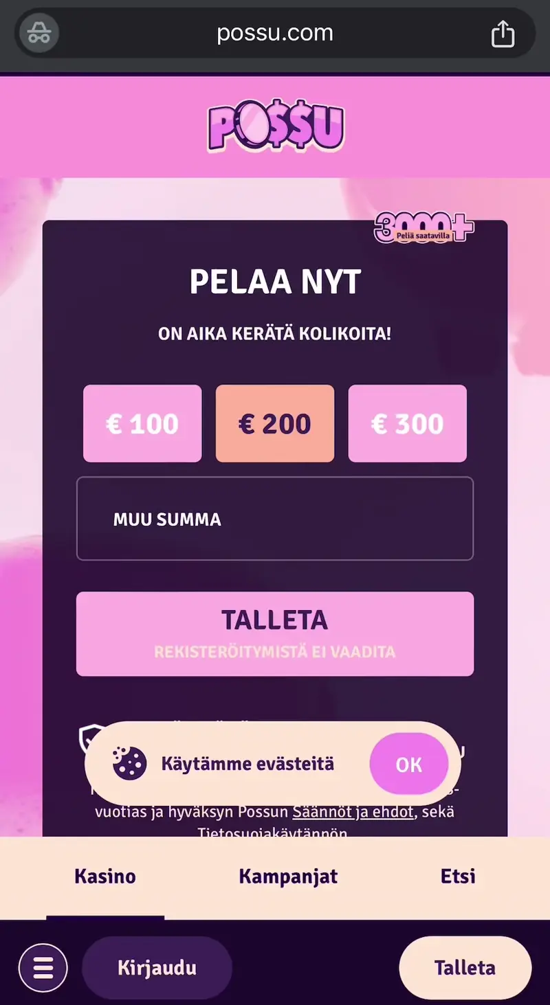 possu casino verkkosivu