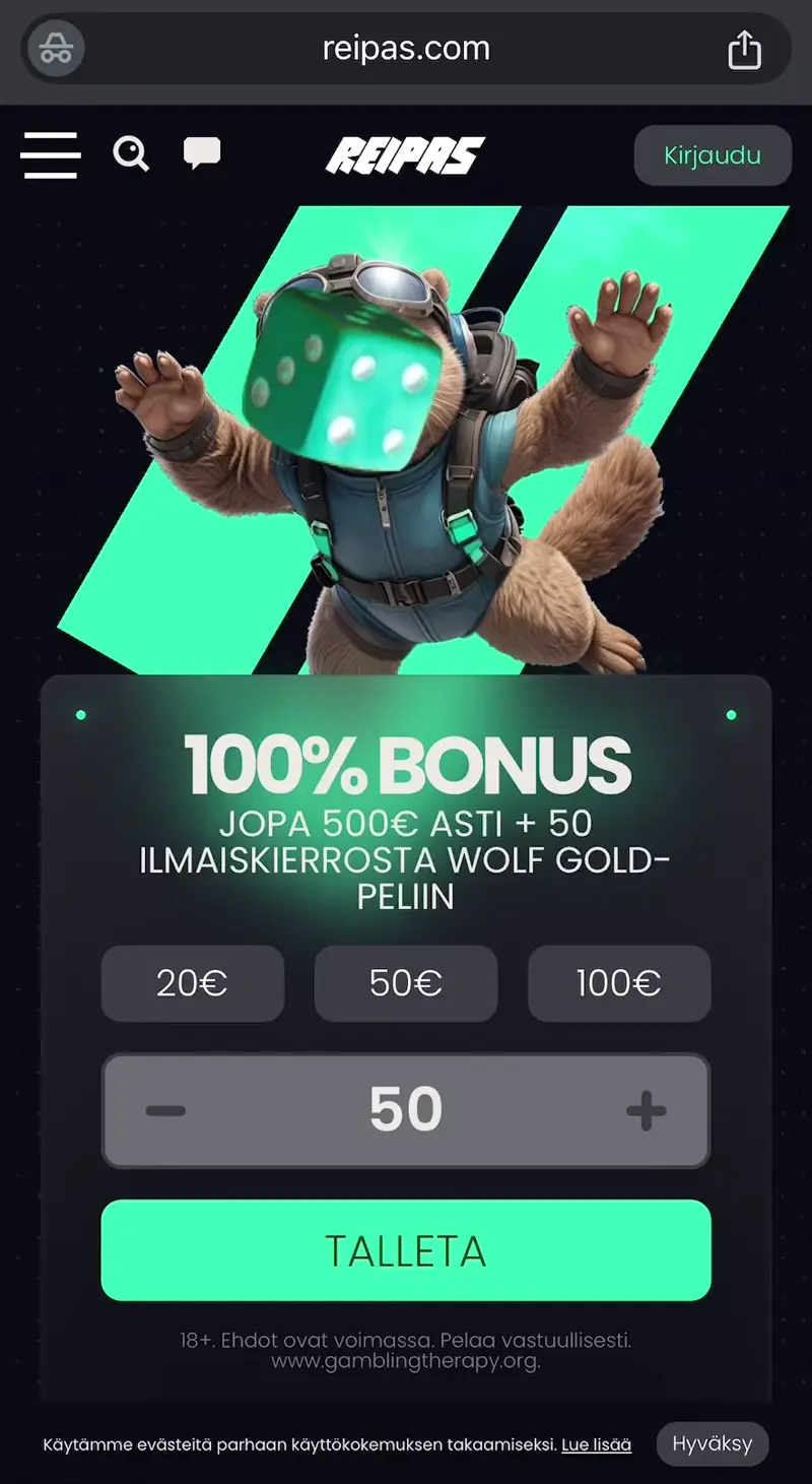 reipas kasino verkkosivu