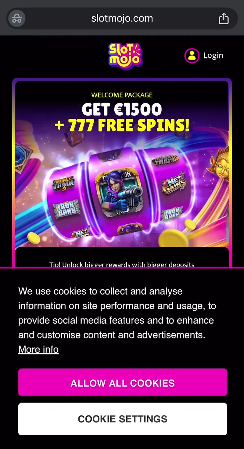 slotmojo casino verkkosivu