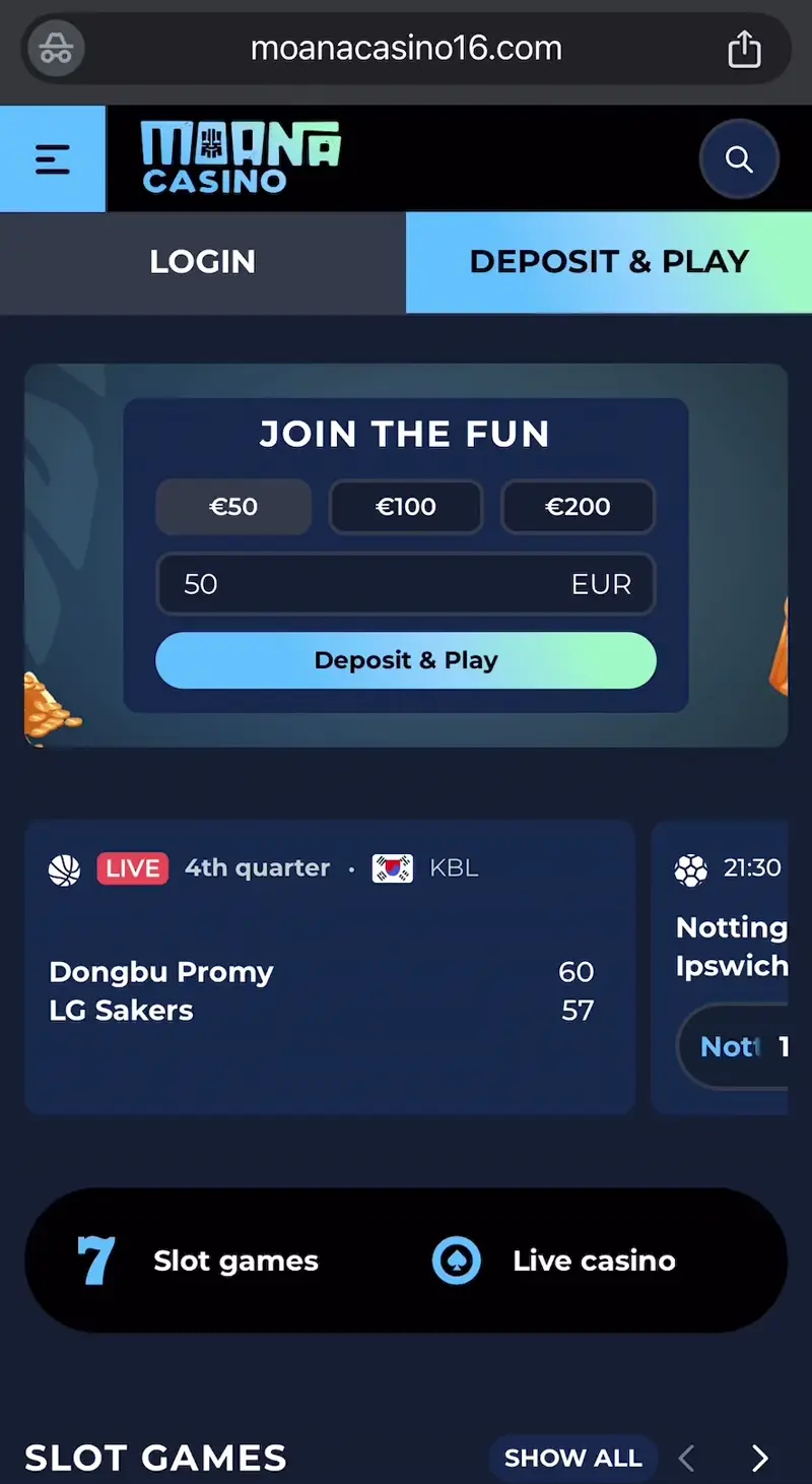 moana casino verkkosivu