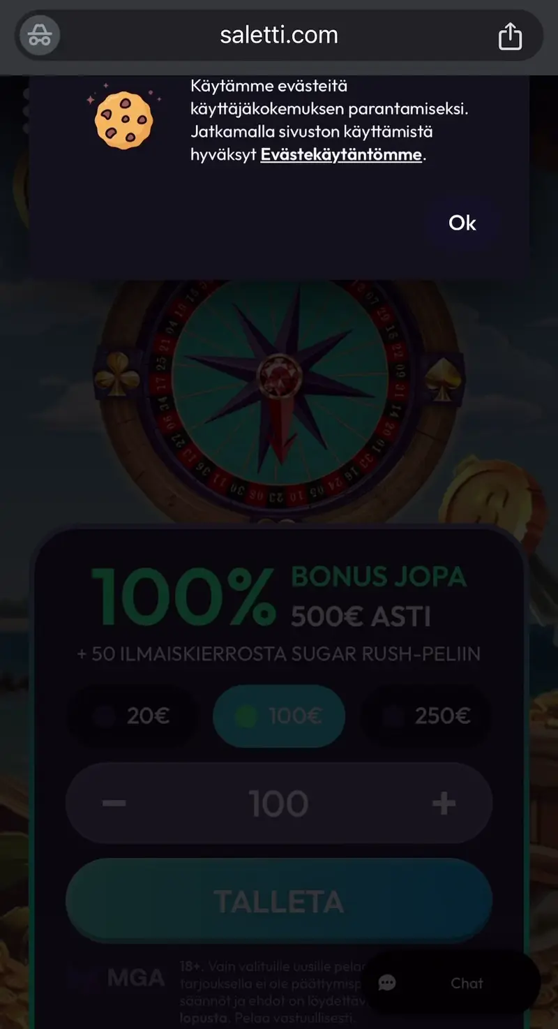 saletti casino verkkosivu
