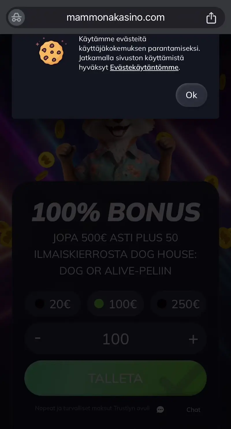 mammona casino verkkosivu