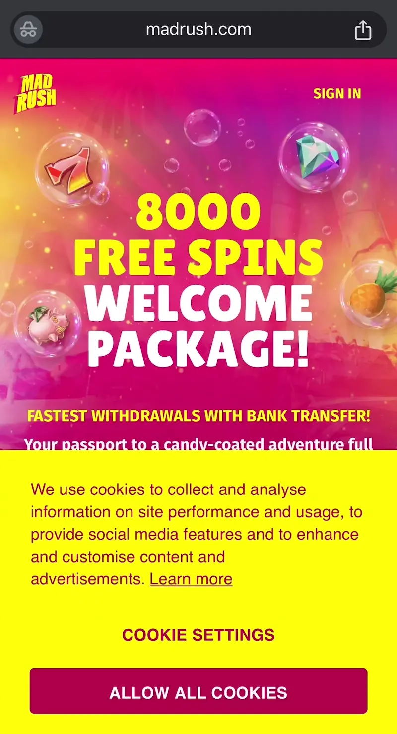 mad rush casino verkkosivu