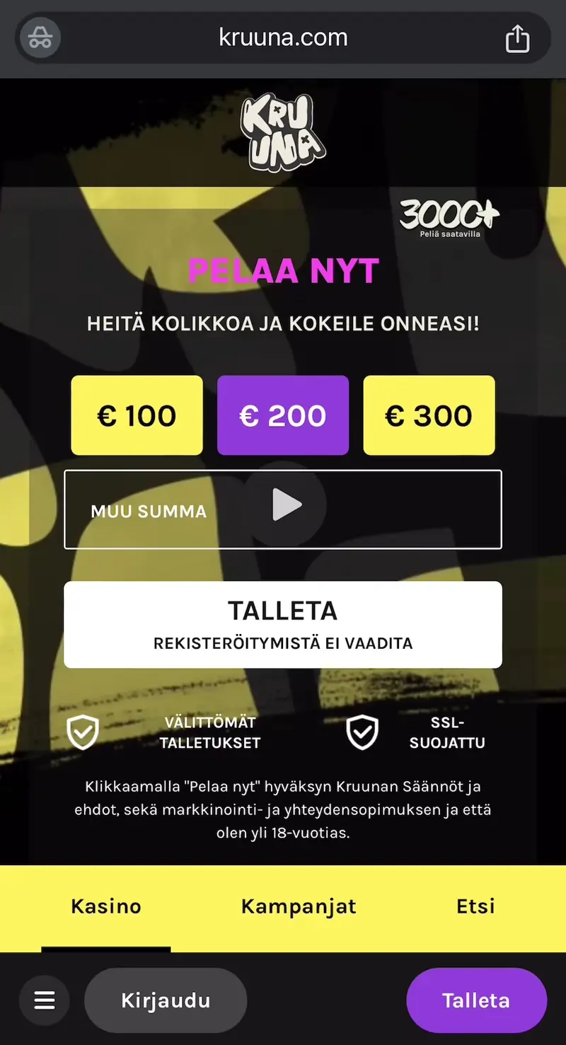 kruuna kasino verkkosivu