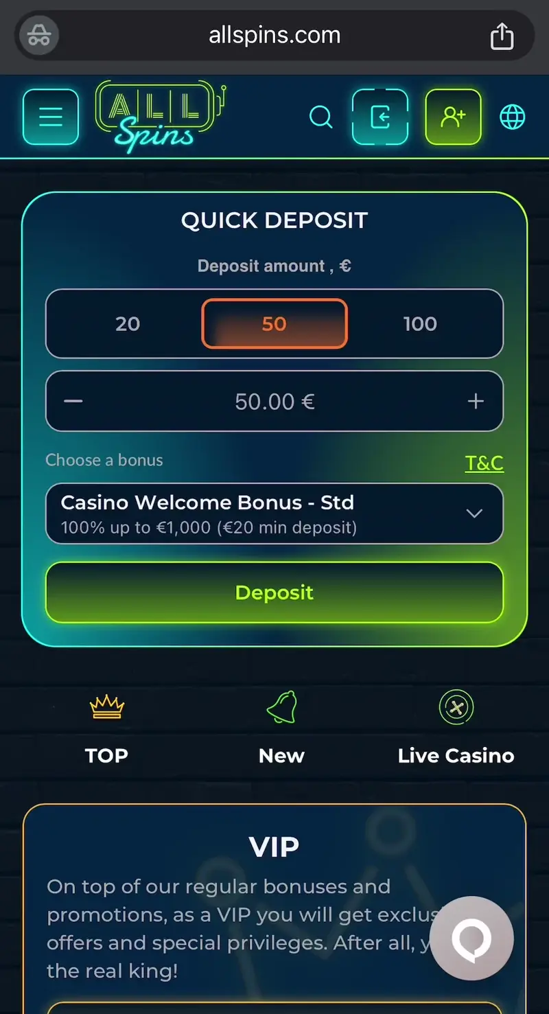 allspins casino verkkosivu