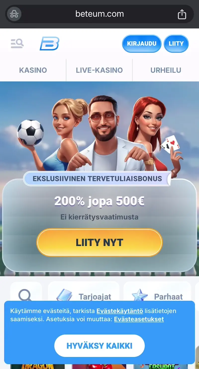beteum casino verkkosivu