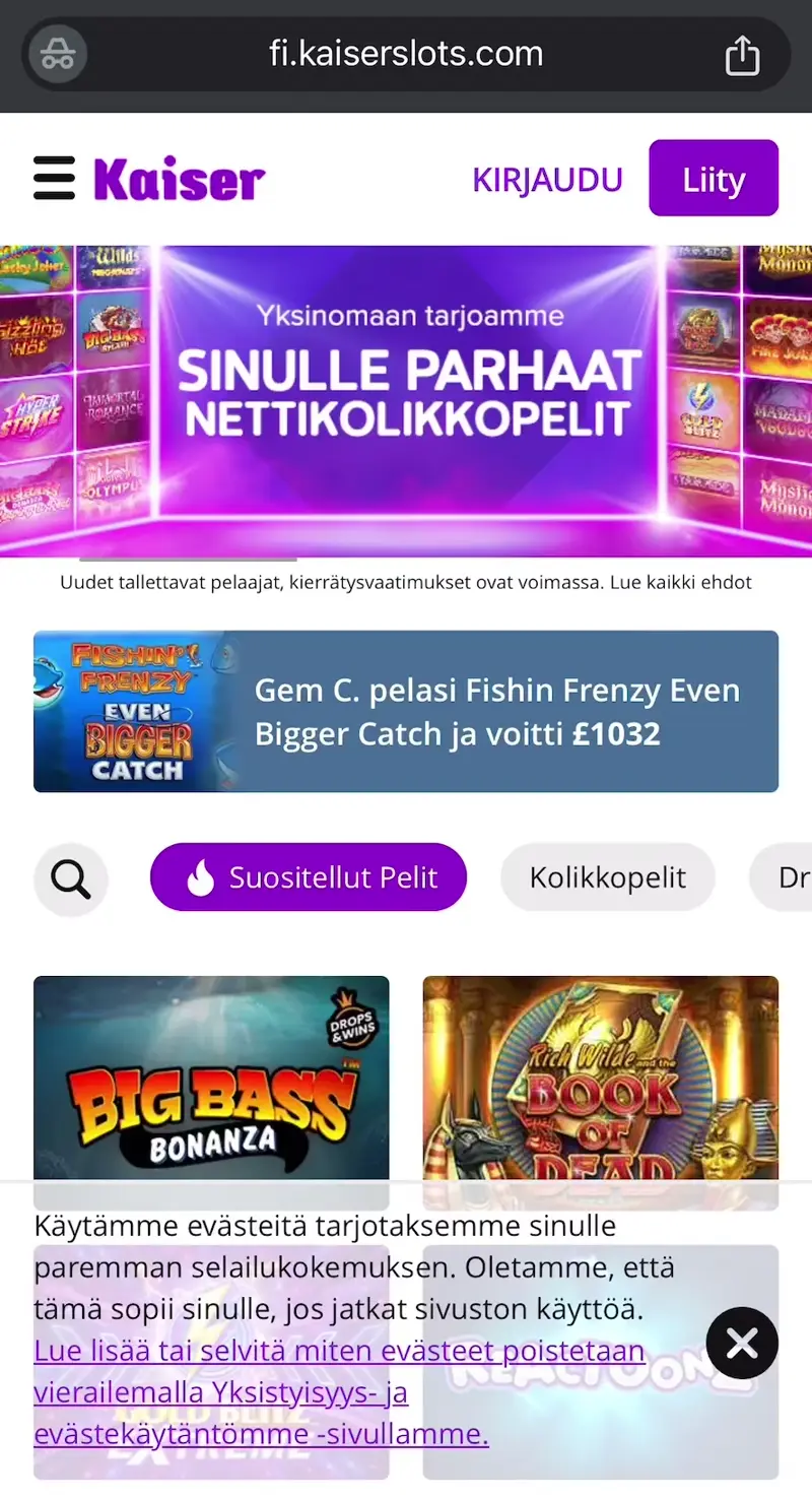 kaiser slots verkkosivu