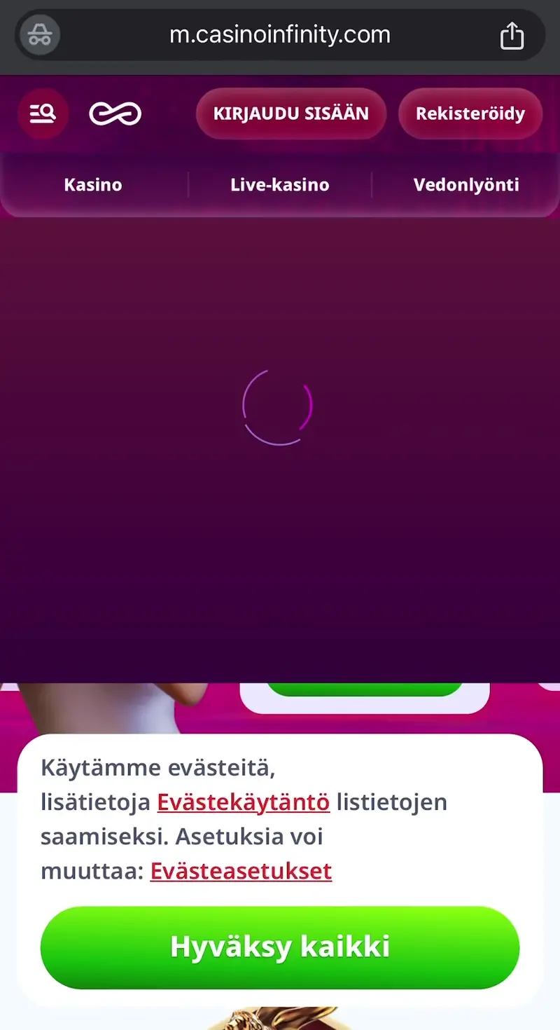 casino infinity verkkosivu