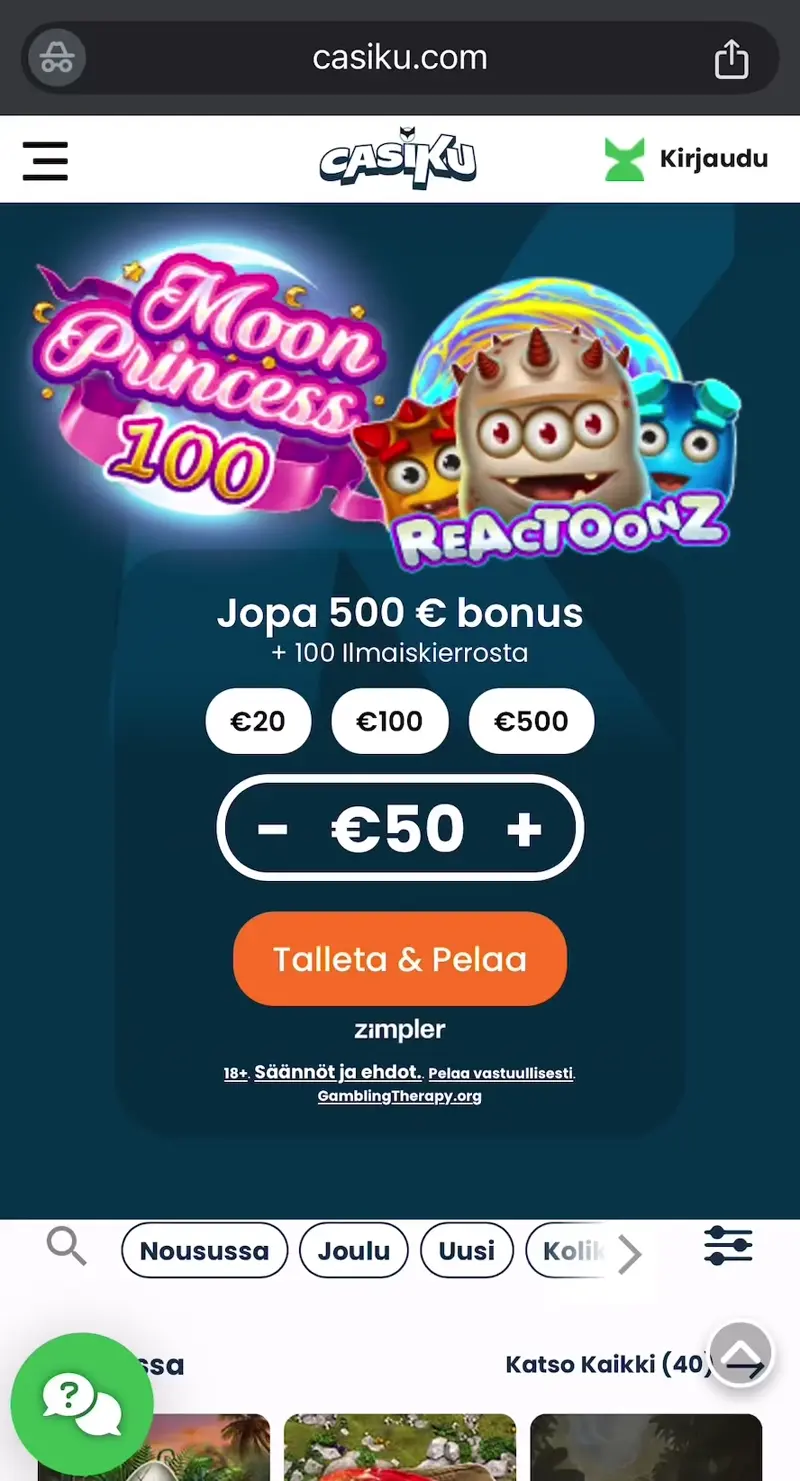 casiku casino verkkosivu